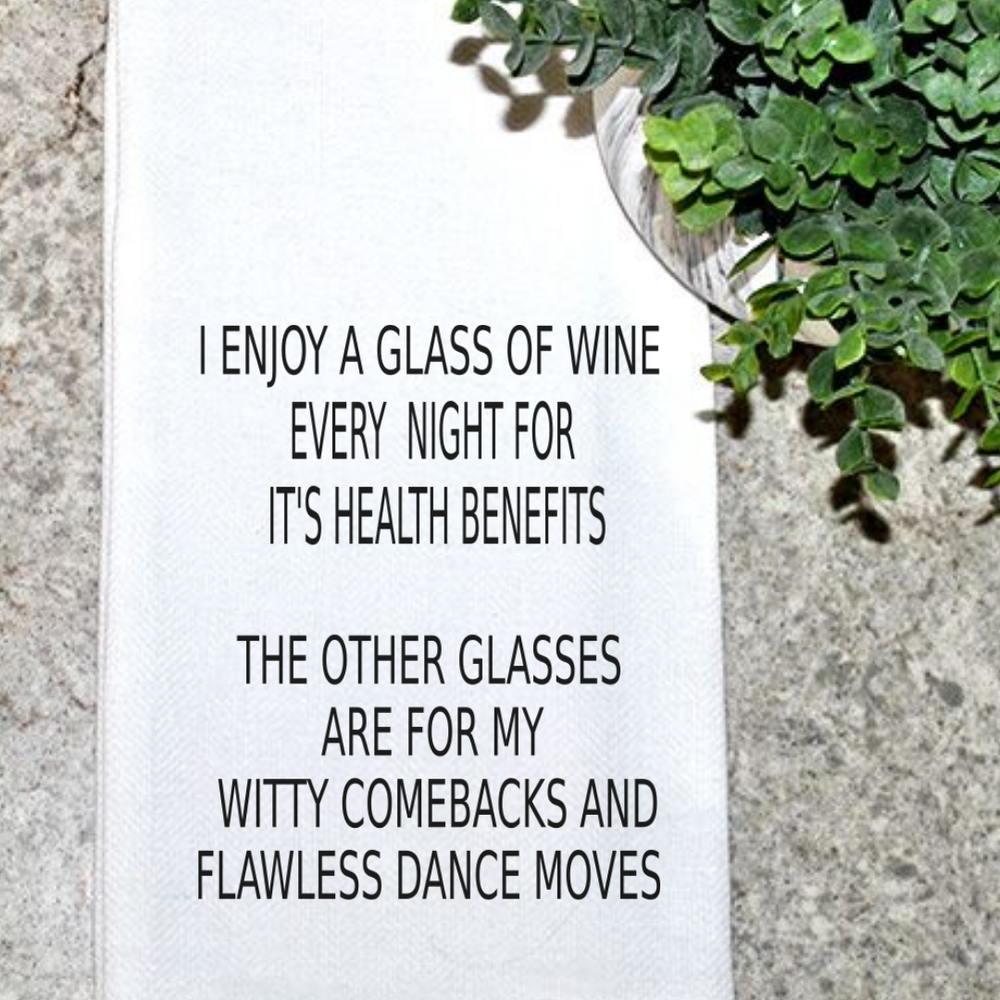 Funny Wine Tea Towel Main Image